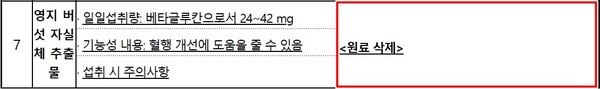 출처 : 식약처 보도자료