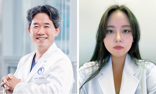 아주대병원 이비인후과 김철호 교수(좌)와 김효정 박사후연구원(우) / 제공 : 아주대학교병원