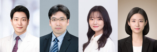 [사진 왼쪽부터] 서울대병원 소아이비인후과 이상연 교수, 서울의대 생화학교실 배상수 교수·정소향 뇌과학 협동과정 학생·구한솔 종양생물학 협동과정 학생